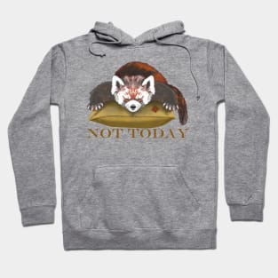 not today, Red panda Hoodie